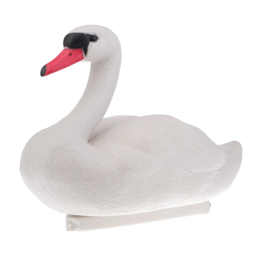 1pc 14'' White Swan Decoy for Hunting & Fishing Floating Swan Bird Scarecrow 