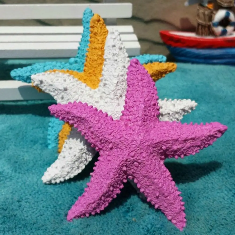 Aquarium Ornaments Fish Tank Resin Sea Stars 2Pcs