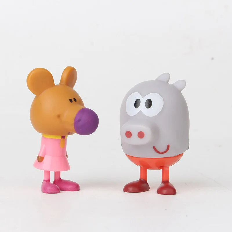 6 шт./компл. аниме Duggee фигурка игрушки Эй Duggee носорога вомбат Осьминог Аллигатор Бегемот ПВХ фигурки животных модель куклы Подарки