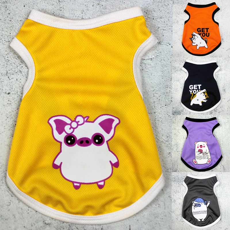 Chaleco sin mangas para mascotas, camiseta transpirable a rayas de poliéster para perro, accesorio para cachorro, camiseta suave Simple y duradera para gato