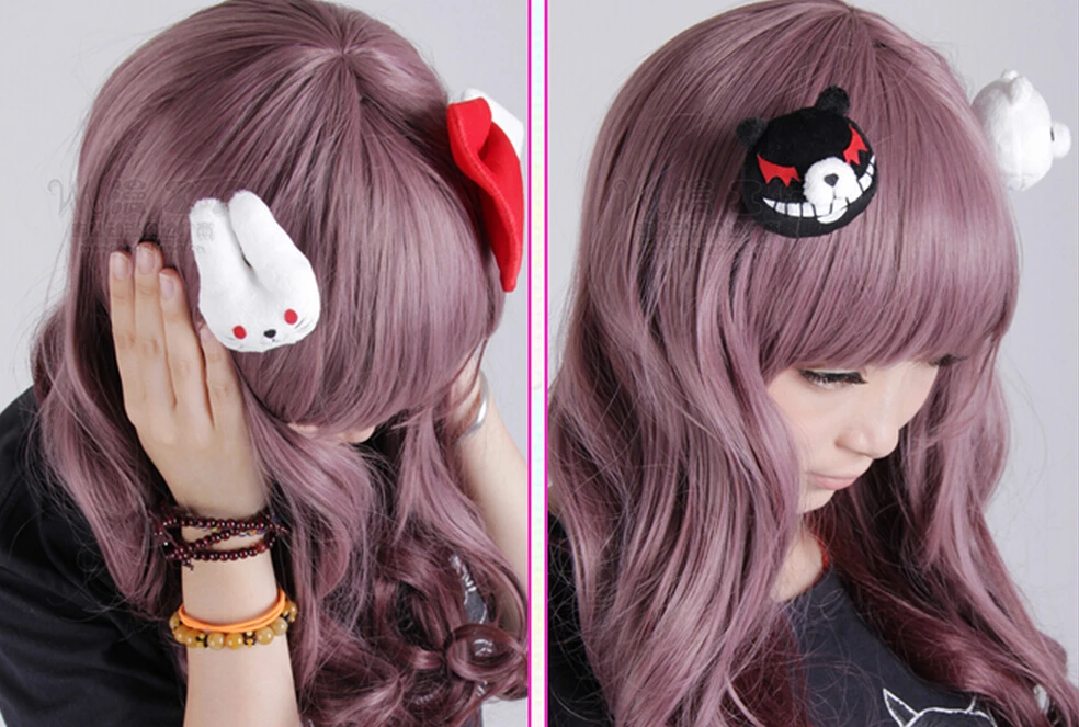 

Cartoon Japanese anime Cosplay Danganronpa Danganronpa Enoshima Junko Monokuma Bear In Hairpin Hair Clip In Hair
