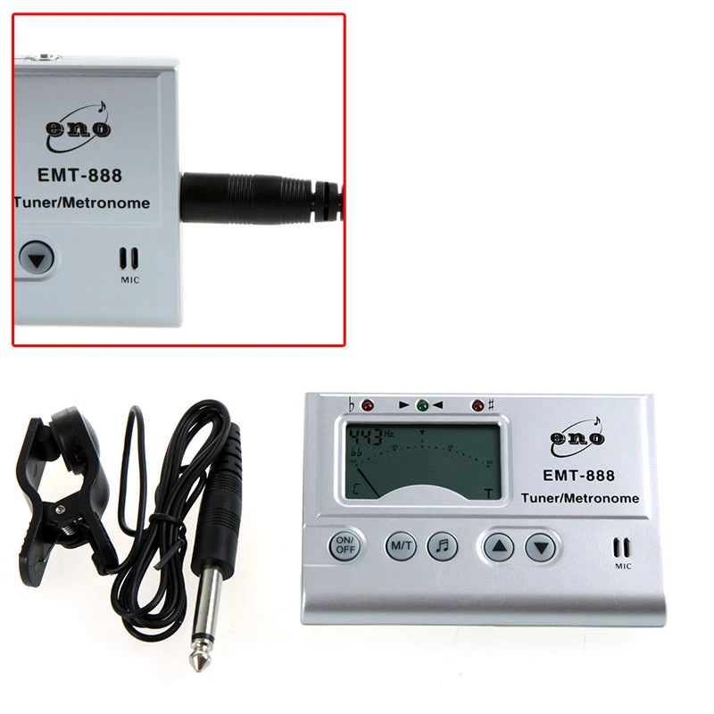 ENO 3в1 цифровой Lcd музыкальный инструмент для настройки гитары фортепиано бас-метроном Универсальный хроматический тюнер и метроном тон генератор Вит