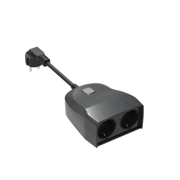 

Outdoor Smart Plug Wi-Fi Outlet with 2 Sockets Wireless Remote Control/Timer by Smartphone IP44 Waterproof EM88