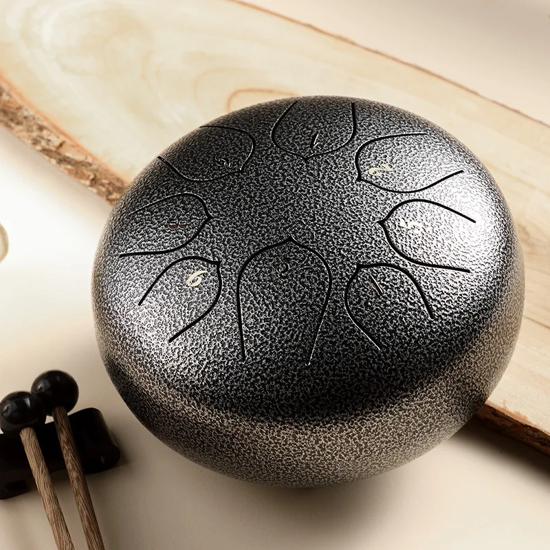 US $25.45 Hluru Drum Ethereal Rhythm Steel Tongue Drum 6 Inch Drum 8 notes Tone C Percussion Hand Pan Drum Instrument Musical Instruments