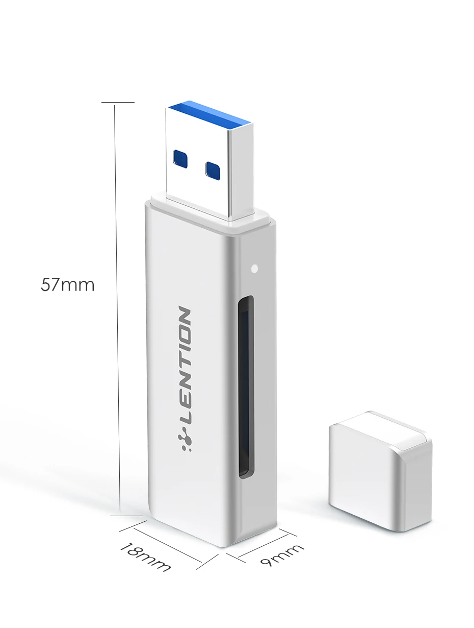 USB 3,0 для SD/Micro SD кард-ридер, usb тип A двойной адаптер для карт памяти совместимый MacBook Air& Pro, Surface Book и многое другое
