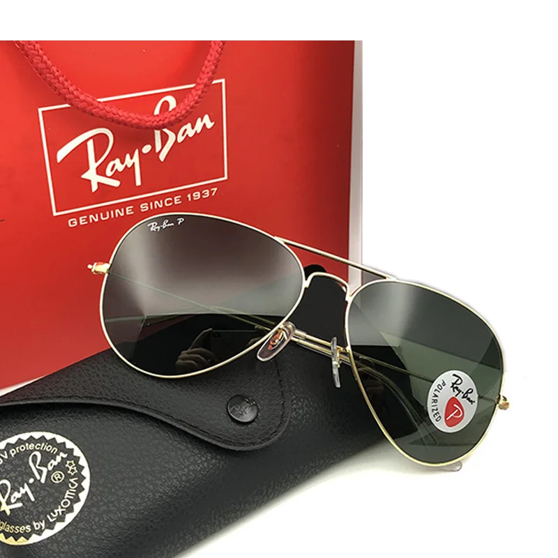 RayBan Солнцезащитные очки женские RayBan RB3025 открытый glassate RayBan солнцезащитные очки для мужчин/женщин ретро солнцезащитные очки Ray Ban Авиатор RB3025