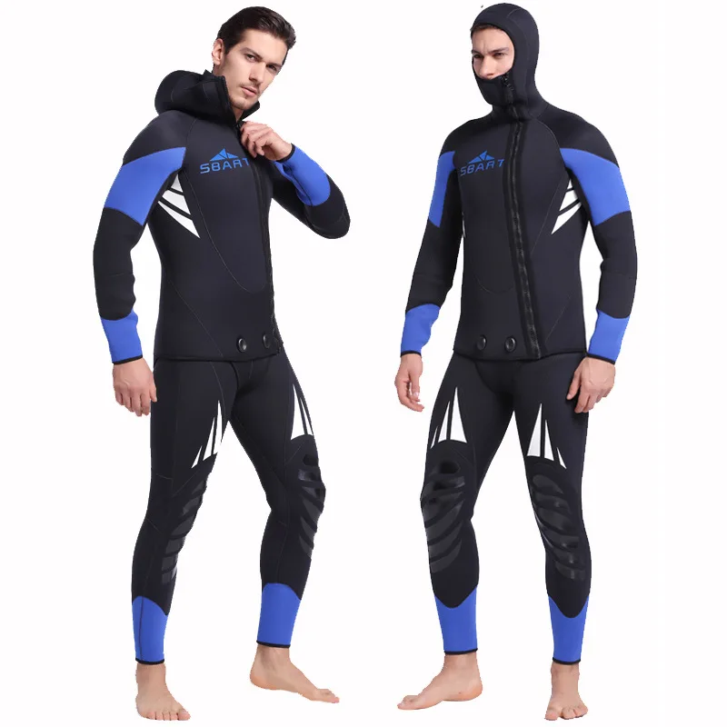 

Europe And America 5MM Diving Two-Piece Set Suspender Strap One-piece Hunting Fish Clothing Zipper Mask Snorkeling Diving Suit