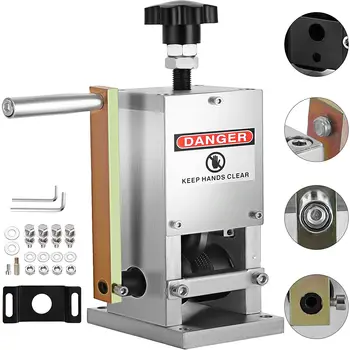 

Manual Wire Stripping Machine 0.06-0.98 inches Wire Stripper Machine with Hand Crank Portable Wire Stripping Tool