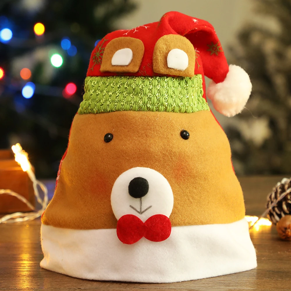 Рождественская шапка рождественские шапки Санты шапка с оленями Рождественская Детская шляпа Рождественская шляпа для взрослых Рождественское украшение для дома Прямая поставка - Цвет: 6