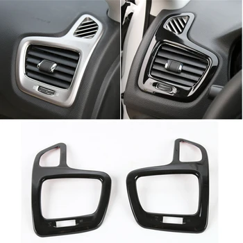 

10 Pairs Car Front Side Outlet Protect Cover Decoration ABS Dashboard Outlet Frame Trim Rings for JEEP Compass 2017 2018