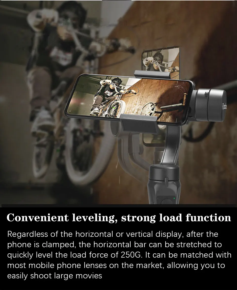 Orsda app h4 3-axis cardan estabilizador gopro