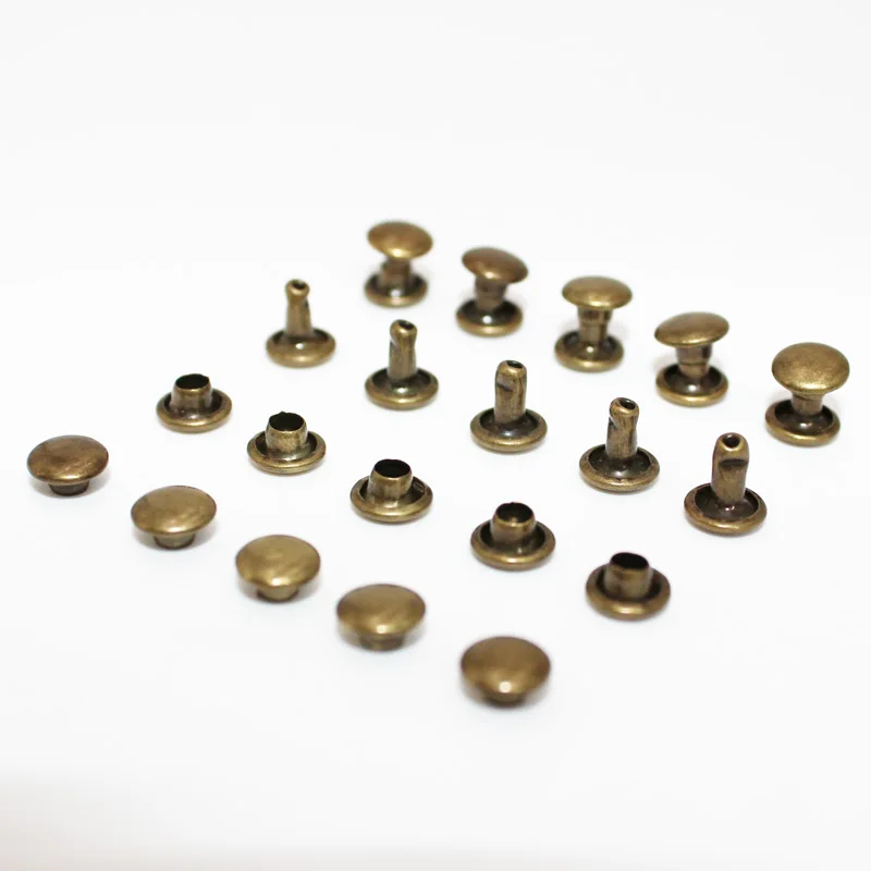 

100pcs 6x6mm Heavy duty Poppers Snap Fasteners Press Stud Rivet Sewing Leather Craft Clothing