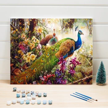 

Pictures Paint By Numbers Animal Acrylic Oil Painting Kits On Canvas For Living Room Wall Decoration Home Arts Woman Drawing DIY