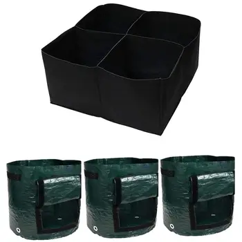 

3PCS Potato Grow Bags, 7 Gallons Vegetable Planter & 1x 4 Divided Grids Raised Vegetable Planter Bed Square Gg Bags