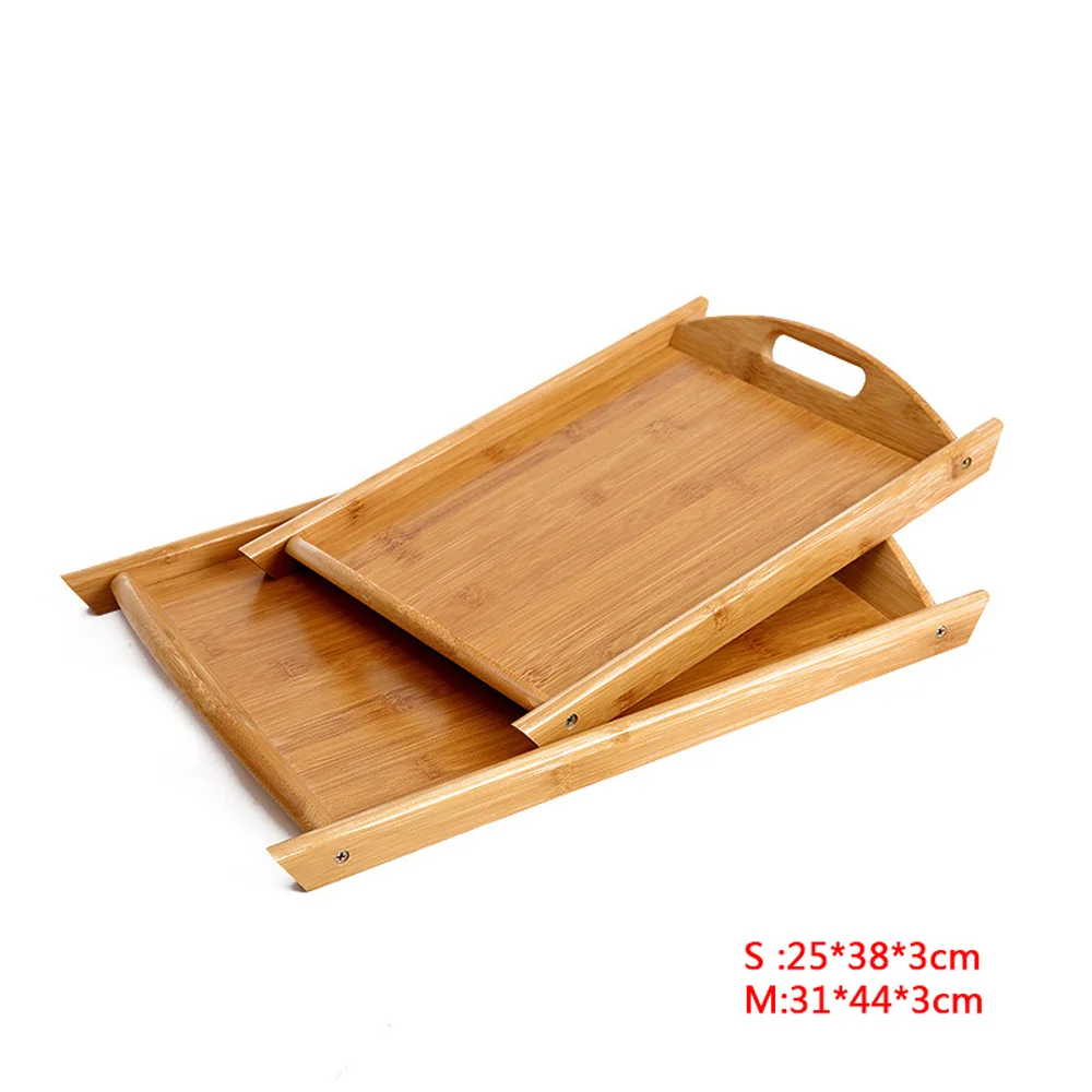 

Modern Multifunction Bamboo Wooden Trays Rectangular Fruit Dessert Tea Set Tea Tray Hotel Service Tray Home Kitchen Supplies