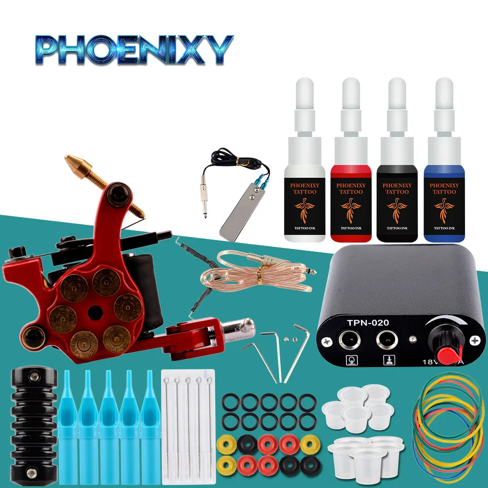 Complete Tattoo Kits Top Artist Complete Set 1 Tattoo Machine Gun