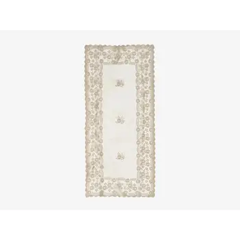 

Knitting Board Patterned Console Cover Delicate Cappucino
