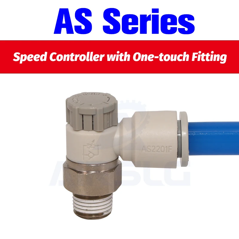 

10pcs/lot Speed Controller with One-touch Fitting Throttle valve Pneumatic fitting AS1201 AS2201F 3201F 4 6 8 10mm hose