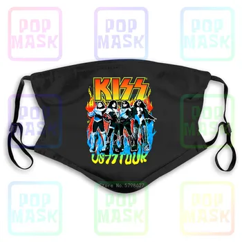 

Kiss – Us 77 Tour Rock Band Printed Washable Reusable Mask with 2Pcs PM2.5 Filters 5 Layers