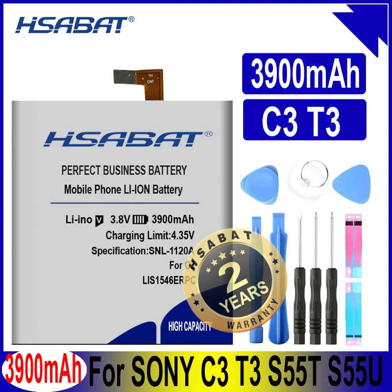 Аккумулятор HSABAT LIS1546ERPC 3900 мА · ч для Sony Xperia C3 T3 S55T S55U D2502 D2533 M50W D5103 | Мобильные