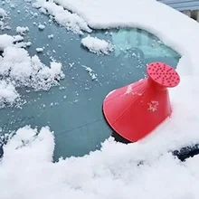 Скребок для лобового стекла автомобиля, воронка для удаления снега, лопата, скребок для окон, инструмент для вырезания конуса