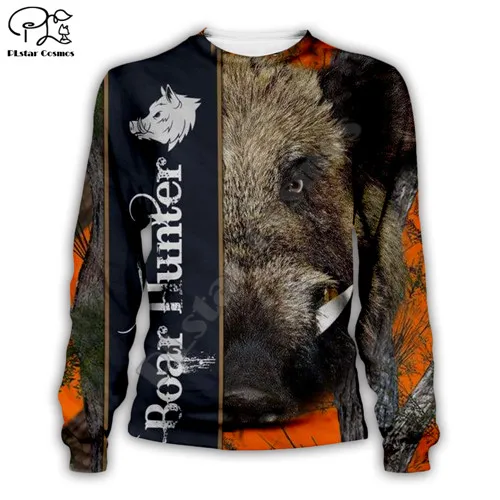sweatshirt Для мужчин и женщин Забавный Охотник на кабанов с 3d принтом Толстовка Ретро Толстовка куртка на молнии пальто унисекс Уличная Повседневная Спортивный костюм пуловер N2 - Цвет: sweatshirt