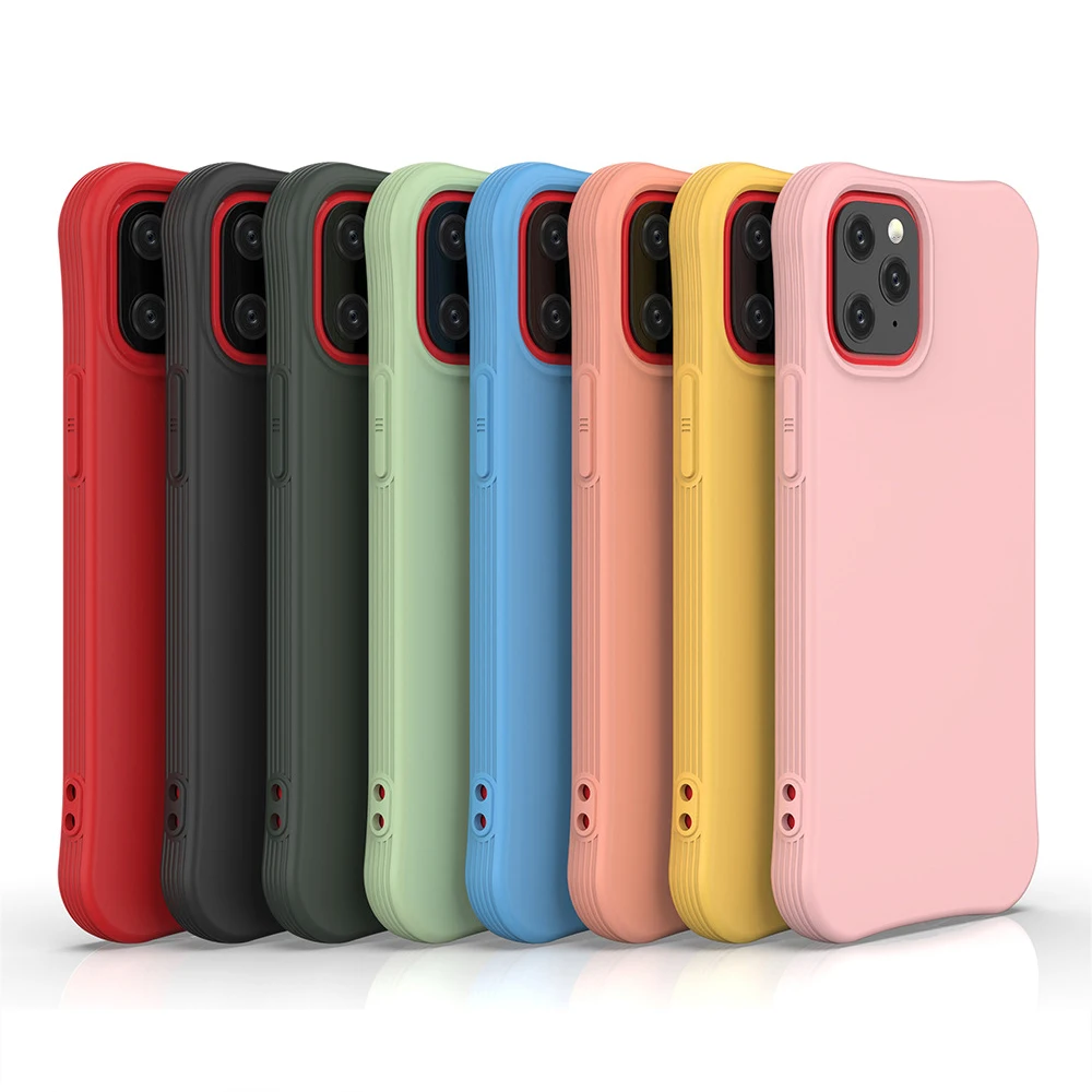 Soft Silicone Case for iPhone 12 Pro Max mini Candy Color Coque Capa 11 Xs Xr 8 7 6s Shockproof Cover | Мобильные телефоны и