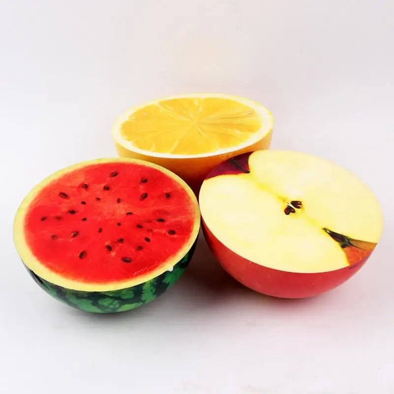 

1pc Plush Toy Simulation Fruit Package Peach Watermelon Apple Orange Slow Rising Scented Squeeze Toy Educational Toys For Baby