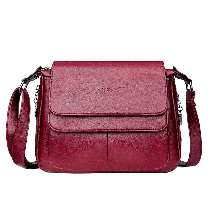 Новые MS сумки через плечо для женщин Роскошные сумки женские сумки дизайнерские серые женские сумки через плечо сумки для женщин bolso mujer - Цвет: WineRed