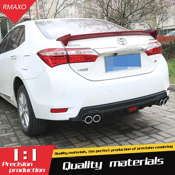 For Corolla Rear spoiler ABS Rear Bumper Diffuser Bumpers Protector For