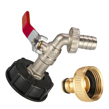 

IBC Adapter With Drain Ball Valve For 1000 Liter Container Tank 3/4 Inch S60*6 Watering & Irrigation Water Brass Outlet Tap 2020