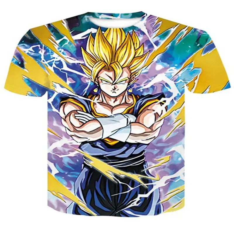 Мужская 3D футболка Dragon Ball Z Ultra Instinct Goku Super Saiyan God Blue Vegeta летняя с рисунком 4XL| |