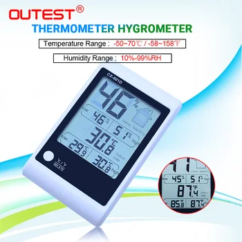

OUTEST CX-601D Digital Thermometer Hygrometer Electronic Temperature Humidity Meter Weather Station