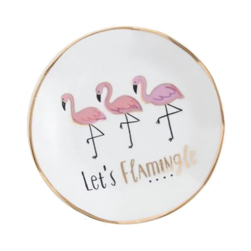 Flamingo Симпатичное керамическое блюдо для приправ, закуска, соус для суши, поднос для дома, кухни, вечерние, декор для кафе, украшение для ресторана - Цвет: Flamingo