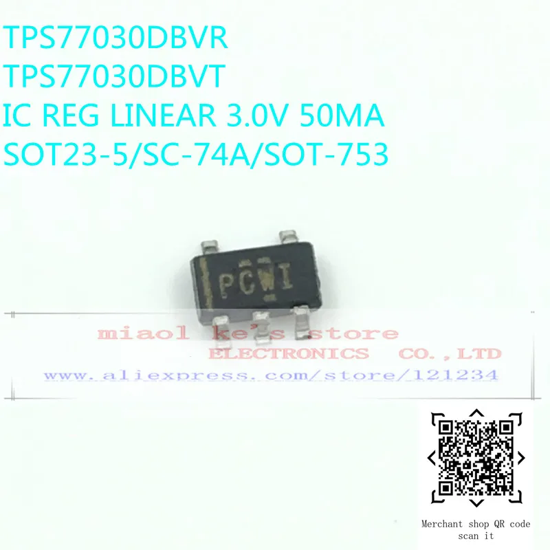 [10 шт.] TPS77015DBVR TPS77018DBVR TPS77025DBVR TPS77028DBVR TPS77030DBVR TPS77033DBVR TPS77050DBVR IC REG LINEAR 50MA SOT23 5|Диоды| |