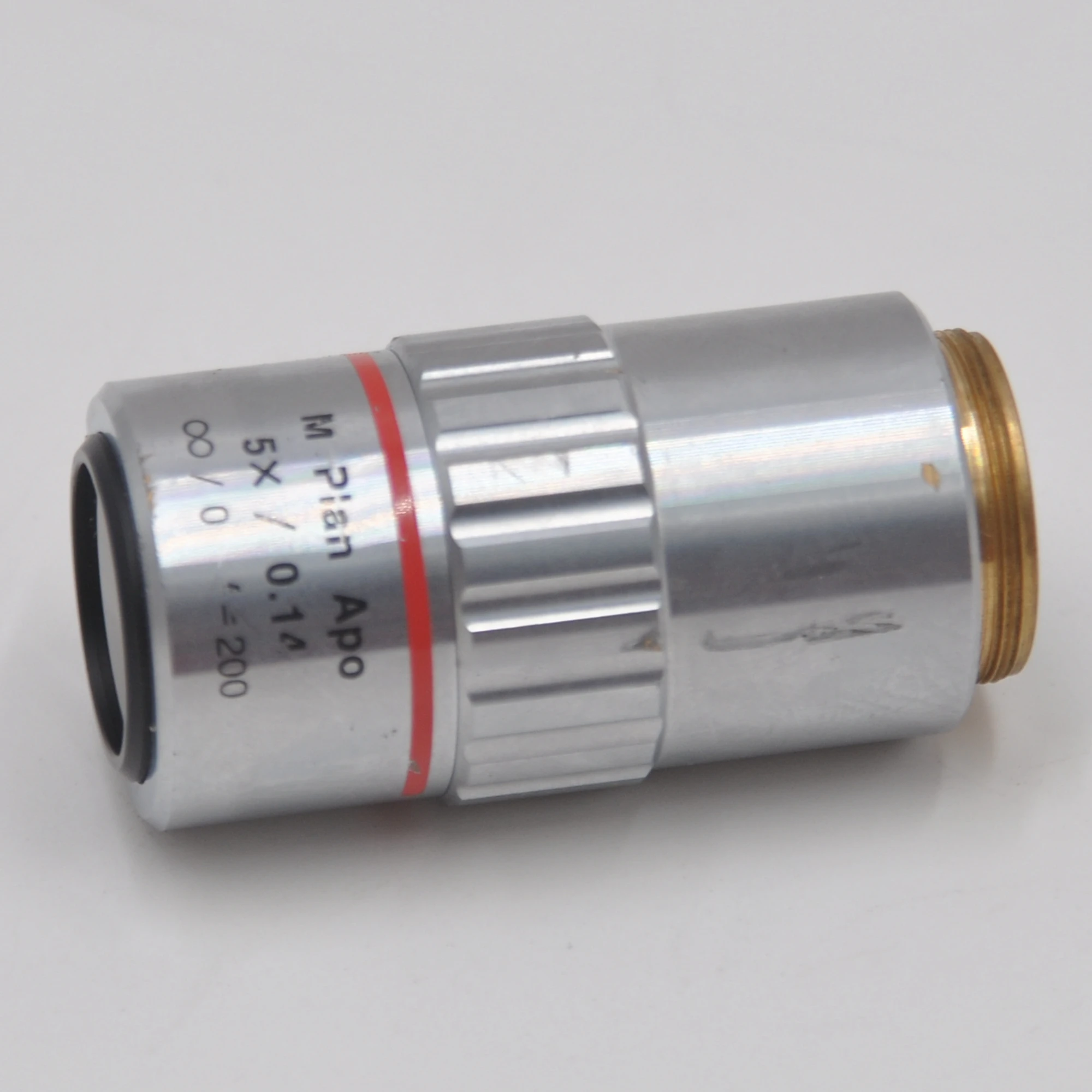 

Mitutoyo Z03120614 5X 0.14 f = 200 microscope lens without scratches