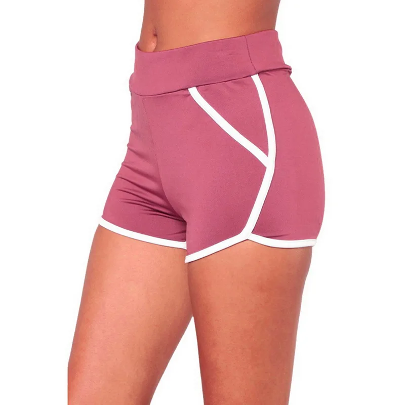 deep pink Короткие спортивные Femme сексуальные женские беговые шорты для йоги пуш-бедра сексуальные средняя посадка для спортзала фитнес эластичные быстросохнущие шорты для бега - Цвет: deep pink