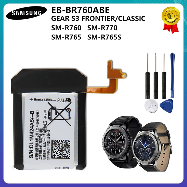 Originele Batterij EB-BR760ABE Voor Samsung Gear S3 Frontier / Classic  EB-BR760A SM-R760 SM-R770 SM-R765 SM-R765S 380Mah - AliExpress