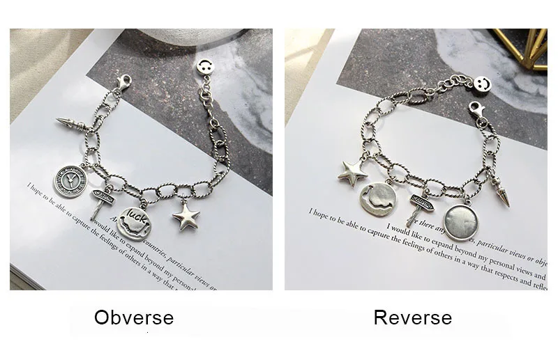 S'STEEL 925 пробы серебряный браслет с шармами для женщин Pulcera De Plata Mujer Elegantes Zilveren Armbanden Dames ювелирные изделия