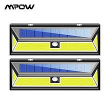 1/2/4 Pack Mpow XG888 180 LEDS Solar Light Motion Sensor Wall Light IP65 Waterproof COD LED 3 Lighting Mode For Outdoor Garden