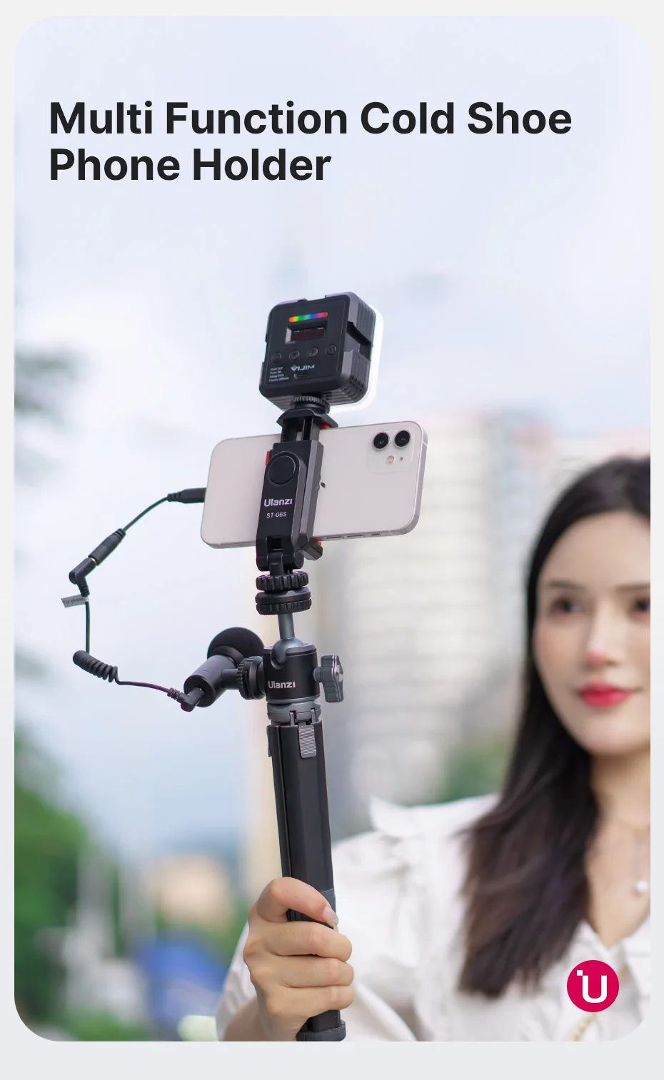 sapata fria montagem liberação rápida para vlog iphone andriod