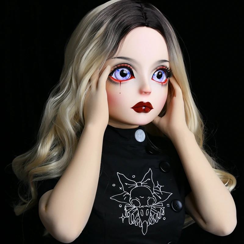 S09) HIDOLLS ручная работа женская девочка Смола половина головы Косплей Японская ролевая игра BJD кигуруми маска Трансвестит кукольная маска