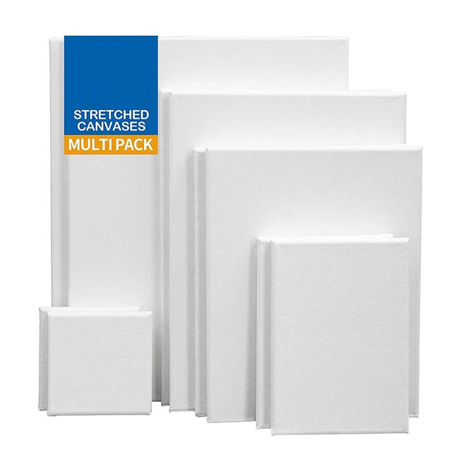 Pack of 4 Stretched Canvas for Painting 25x50cm,10x20 inch 100