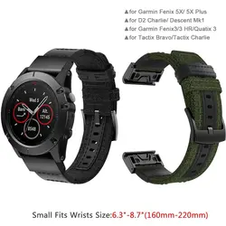 Fenix 5X Plus 26 мм Quick Fit ремешок для часов нейлоновый спортивный дышащий браслет ремешок для Garmin Fenix 5X/Fenix 3/спуск MK1/Quatix 3