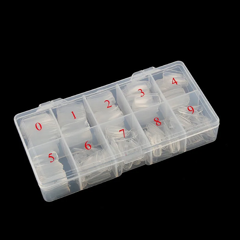 

500Pcs Clear Natural French Nail Art Tips UV Gel Polish Manicure Extension Nails Tip Box Pack 500pcs Comestic Practice Display
