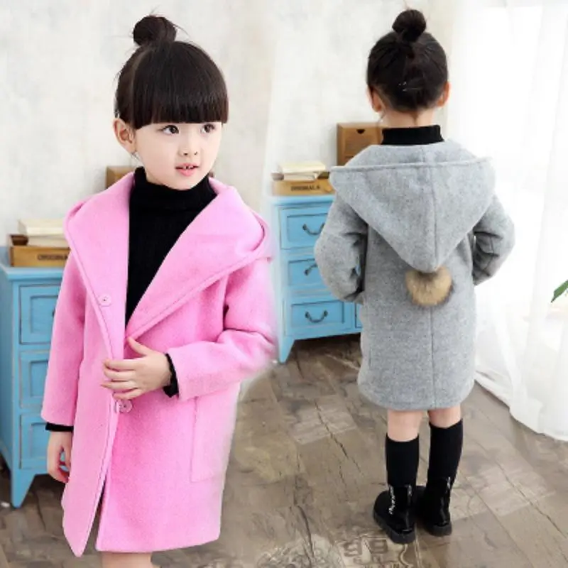 

Girls Clothes Trench Coats Jackets for Clothing Tops Kids Children's Windbreakers Spring Jacket Autumn Outerwear Wool Dress Coat