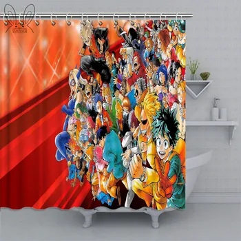

My Hero Academia Shower Curtain Anime One For All Curtains Bathroom Waterproof Polyester Fabric Curtain Shower Home Decor