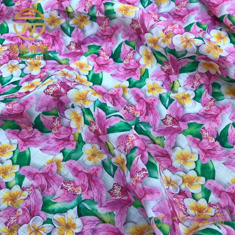 High Quality Natural 100% Pure Ramie Cloth Printed Fabric For Dresses Robe Summer Thin DIY Handmade Sewing | Дом и сад