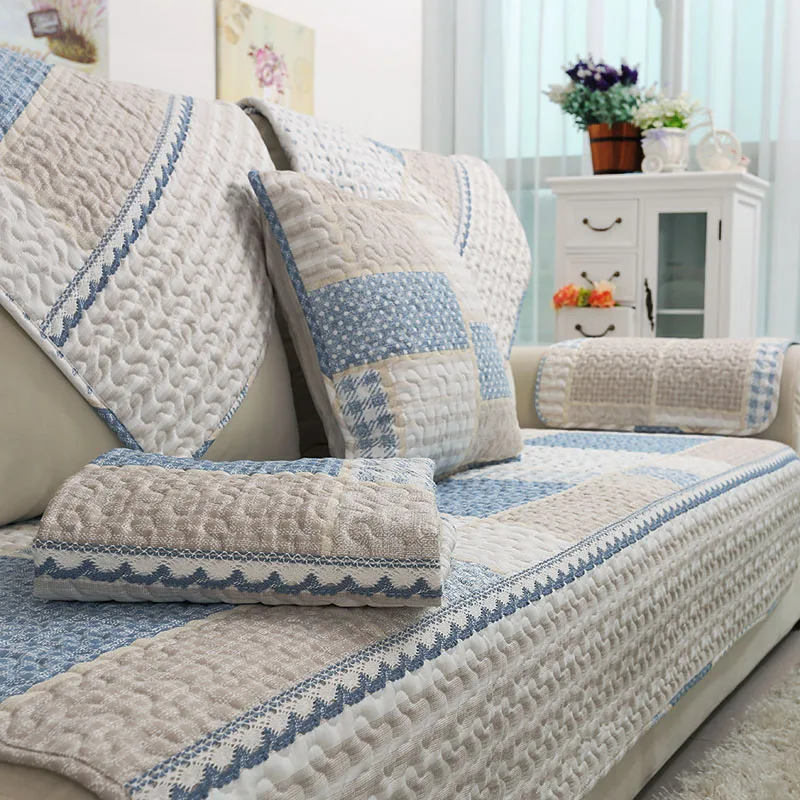 

Plaid Sofa Towel Sofa Covers for Living Room Couch Cover Cotton Non-slip Sofa Slipcover Modern minimalist Corner Seat Cover