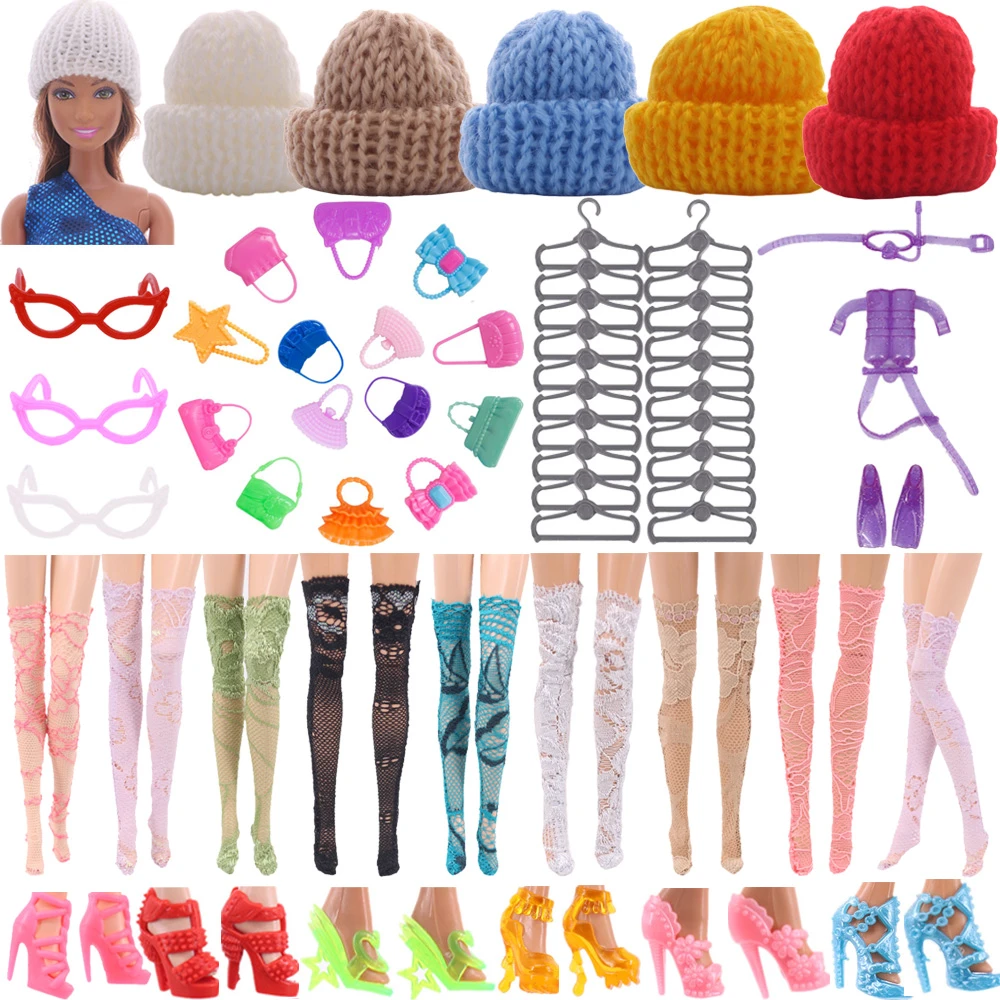 Barbies ropa para muñeca Barbie, zapatos, sombrero, perchas, gafas, silla, bolsas, envío 11,8 pulgadas, 30cm, accesorios para muñecas| - AliExpress